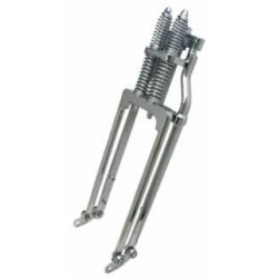PartzBiz HD MW117-75 - Ultima 117-75 Chrome +4" Springer Front End  1949-2004 Harley Sportster Custom bike motorcycle chopper vintage fork neck stem axle upgrade big twin frame 11775