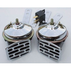 PartzBiz HD MW16-17 - Ultima 16-17 Chrome Plated 12V Universal Air Horn 107 dB Harley or Custom replacement oe honk best for safety electrical PartzBiz HD MW16-17 - Ultima 16-17 Chrome Plated 12V Universal Air Horn 107 dB Harley or Custom replacement oe honk best for safety electrical