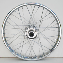PartzBiz HD MW36-344 - Ultima 36-344 Chrome 40 Spoke 16 X 3" Front Wheel Harley FL 84-99 chopper classic old school wire custom bagger replacement best for performance motorcycle