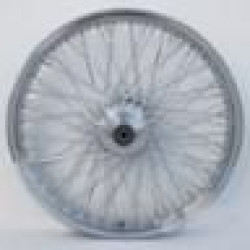 PartzBiz HD MW36-413 - Ultima 36-413 Chrome 80 Spoke Front Wheel w/ Billet Hub 21‚Äù x 2.15‚Äù Harley Custom Chopper Upgrade Replacement Rim Spokes Softail