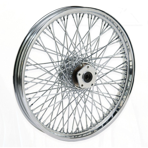 PartzBiz HD: 4401793-Ultima 36-497 Chrome 80 Spoke Front Wheel w/ Billet Hub 21”x 3.50” 1" Axle single disc PartzBiz HD: 4401793-Ultima 36-497 Chrome 80 Spoke Front Wheel w/ Billet Hub 21”x 3.50” 1" Axle single disc