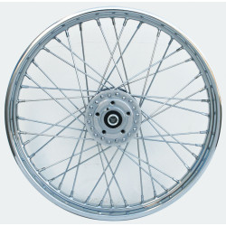 PartzBiz HD MW36-602 - Ultima 36-602 Chrome 40 Spoke 16 x 3.5 Front Wheel Single Disc Harley FLST 86-99 SOFTAIL DYNA chopper classic old school wire custom bagger replacement best for performance motorcycle