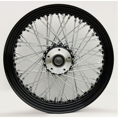 PartzBiz HD: 4401804-Ultima 36-653 Black 60 Spoke Front Wheel w/ Billet Hub 21"x3.5" 1" Axle PartzBiz HD: 4401804-Ultima 36-653 Black 60 Spoke Front Wheel w/ Billet Hub 21"x3.5" 1" Axle