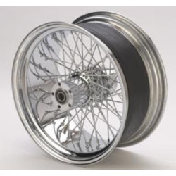 PartzBiz HD MW36-960 - Ultima 36-960 Chrome 60 Spoke Rear Wheel w/ Billet Hub 18” x 8.50” 1" Axle Harley Davidson Chopper Bike Motorcycle Custom Upgrade Replacement Rim Hub Wire Old School Classic PartzBiz HD MW36-960 - Ultima 36-960 Chrome 60 Spoke Rear Wheel w/ Billet Hub 18” x 8.50” 1" Axle Harley Davidson Chopper Bike Motorcycle Custom Upgrade Replacement Rim Hub Wire Old School Classic