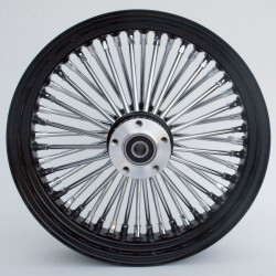 PartzBiz HD MW37-521 - Ultima 37-521 Black Fat King 48 Spoke Rear Wheel 18"x3.5" Custom Harley PartzBiz HD MW37-521 - Ultima 37-521 Black Fat King 48 Spoke Rear Wheel 18"x3.5" Custom Harley