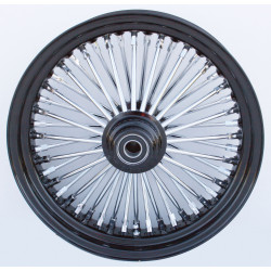 PartzBiz HD MW37-523 - Ultima 37-523 Black Fat King 48 Spoke Front Wheel w/ Billet Hub 18 x 8.5 1" Axle PartzBiz HD MW37-523 - Ultima 37-523 Black Fat King 48 Spoke Front Wheel w/ Billet Hub 18 x 8.5 1" Axle