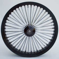 PartzBiz HD MW37-532 - Ultima 37-532 Black Fat King 48 Spoke Front Wheel w/ Billet Hub 23"x3.5" 1" Axle PartzBiz HD MW37-532 - Ultima 37-532 Black Fat King 48 Spoke Front Wheel w/ Billet Hub 23"x3.5" 1" Axle