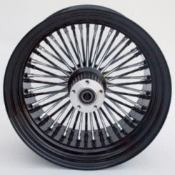 PartzBiz HD MW37-545 - Ultima 37-545 Chrome Black 48 King Spoke 18 x 10.5" Rear Wheel 1" Axle 00-07 Harley Davidson Custom Chopper Bike Motorcycle Rim Classic Upgrade Replacement PartzBiz HD MW37-545 - Ultima 37-545 Chrome Black 48 King Spoke 18 x 10.5" Rear Wheel 1" Axle 00-07 Harley Davidson Custom Chopper Bike Motorcycle Rim Classic Upgrade Replacement