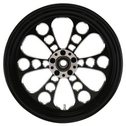 PartzBiz HD MW37-654 - Ultima 37-654 Kool Kat 18"x5.5" Black Cut CNC Rear Motorcycle Wheel Harley PartzBiz HD MW37-654 - Ultima 37-654 Kool Kat 18"x5.5" Black Cut CNC Rear Motorcycle Wheel Harley