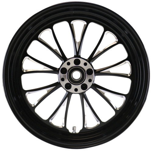 PartzBiz HD: 4401697-Ultima 37-672 Black Manhattan Aluminum Rear Wheel 16"x3.5" Custom Harley Davidson Chopper Bike Upgrade Replacement Rim 