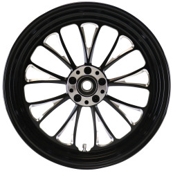 PartzBiz HD MW37-673 - Ultima 37-673 Black Manhattan Aluminum Rear Wheel 18"x3.5" Custom Harley PartzBiz HD MW37-673 - Ultima 37-673 Black Manhattan Aluminum Rear Wheel 18"x3.5" Custom Harley