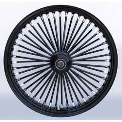 PartzBiz HD MW37-723 - Ultima 37-723 Black Fat King 48 Spoke Front Wheel w/ Billet Hub 21"x3.5" Single PartzBiz HD MW37-723 - Ultima 37-723 Black Fat King 48 Spoke Front Wheel w/ Billet Hub 21"x3.5" Single