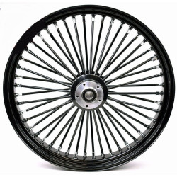 PartzBiz HD MW37-725 - Ultima 37-725 Black Fat King 48 Spoke Front Wheel w/ Billet Hub 23"x3.5" Dual PartzBiz HD MW37-725 - Ultima 37-725 Black Fat King 48 Spoke Front Wheel w/ Billet Hub 23"x3.5" Dual