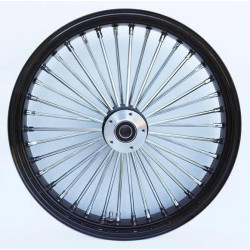 PartzBiz HD MW37-754 - Ultima 37-754 Chrome & Black 38 King Spoke 21 x 3.5 Dual Disc Front Wheel Harley Davidson Custom Chopper Bike Motorcycle Rim Classic Upgrade Replacement PartzBiz HD MW37-754 - Ultima 37-754 Chrome & Black 38 King Spoke 21 x 3.5 Dual Disc Front Wheel Harley Davidson Custom Chopper Bike Motorcycle Rim Classic Upgrade Replacement