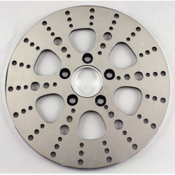 PartzBiz HD MW90-771 - Ultima 90-771 Polished 11.5" Kool Kat Drilled Rear Brake Rotor Harley 84-Up custom performance upgrade replacement best motorcycle bike chopper bagger disc brakes PartzBiz HD MW90-771 - Ultima 90-771 Polished 11.5" Kool Kat Drilled Rear Brake Rotor Harley 84-Up custom performance upgrade replacement best motorcycle bike chopper bagger disc brakes