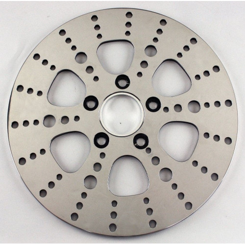 PartzBiz HD: 4401566-Ultima 90-790 Polished 11.8" Kool Kat Drilled Front Brake Rotor Harley 84-Up custom performance upgrade replacement best motorcycle bike chopper bagger disc brakes PartzBiz HD: 4401566-Ultima 90-790 Polished 11.8" Kool Kat Drilled Front Brake Rotor Harley 84-Up custom performance upgrade replacement best motorcycle bike chopper bagger disc brakes