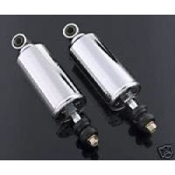 PartzBiz HD MW116-233 - Ultima 116-233 Chrome Adjustable Rear Shocks Absorbers kit 00-19 Harley Davidson Softail FXST Night Train Springer Duce Custom Aftermarket Performance Suspension Upgrade Replacement Absorbers