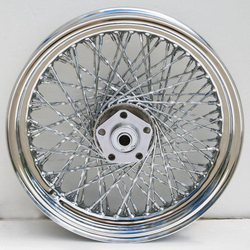 PartzBiz HD: 4401501-Ultima Chrome Twisted 80 Spoke 16" x 3" Front Wheel Harley FL Dual Disc 73-84 chopper classic old school wire custom bagger replacement best for performance motorcycle PartzBiz HD: 4401501-Ultima Chrome Twisted 80 Spoke 16" x 3" Front Wheel Harley FL Dual Disc 73-84 chopper classic old school wire custom bagger replacement best for performance motorcycle