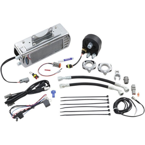 PartzBiz HD: 4401484-UltraCool SMT-2C Chrome Fan Cooled Plug N Play Oil Cooler kit 09-16 Harley-Davidson Touring street road electra glide king FLH FLT 0713-0203 07130203 PartzBiz HD: 4401484-UltraCool SMT-2C Chrome Fan Cooled Plug N Play Oil Cooler kit 09-16 Harley-Davidson Touring street road electra glide king FLH FLT 0713-0203 07130203