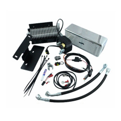 PartzBiz HD DS07130146 - UltraCool RF-1SS ชุดออยคูลเลอร์สแตนเลส 99-08 Harley-Davidson Touring Bagger Dresser 0713-0146 07130146