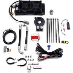 PartzBiz HD DS07130226 - UltraCool SMT8-3 Dual Liquid Cooled Oil Cooler Kit Harley Touring FLHT FLT 17-Up เครื่องยนต์ใหม่ที่ดีที่สุด มอเตอร์ M8 Milwaukee Eight Old Pump Filter Lines Hose Upgrade 0713-0226 07130226