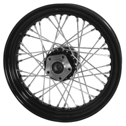 PartzBiz HD MU51685 - V-Factor Black 16x3" 40 Spoke Front or Rear Wheel Harley Shovelhead 73-84
