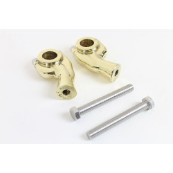 PartzBiz HD VT25-1758 - V-Twin 25-1758 1" Smooth Pullback Riser Set Brass Sand Universal Harley Metric XL chopper upgrade satin softail 1" 