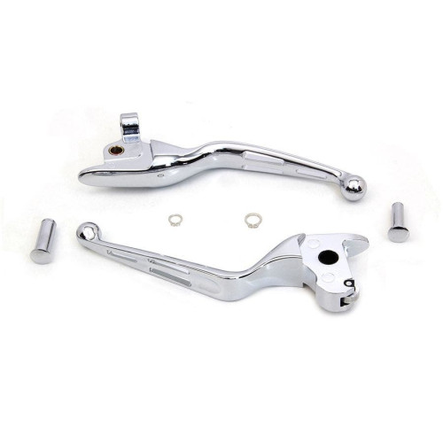 PartzBiz HD: 4401300-V-Twin 26-0009 Chrome 3-Slot Wide Hand Clutch Brake Lever Set 14-16 Harley FLT PartzBiz HD: 4401300-V-Twin 26-0009 Chrome 3-Slot Wide Hand Clutch Brake Lever Set 14-16 Harley FLT
