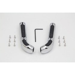 PartzBiz HD VT26-0872 - V-Twin 26-0872 Chrome Passenger Seat Handrail Cover Set OEM 91668-05 FLH/T 99-13