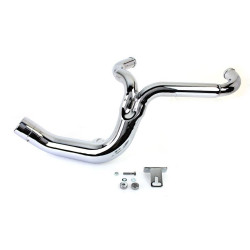 PartzBiz HD VT29-0030 - V-Twin 29-0030 Chrome 2 Into 1 Lake Style Exhaust System w/ Tip 95-06 Harley FLT Road Glide Touring custom header muffler pipes