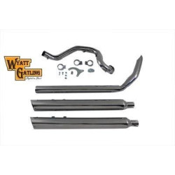 PartzBiz HD VT30-0608 - V-Twin 30-0608 Chrome Cross Over Exhaust Header System Harley Touring FLT 95-08