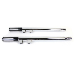 PartzBiz HD VT30-0658 - V-Twin 30-0658 Chrome Shotgun Tail Pipe Extension Set Harley FLT Touring 95-16