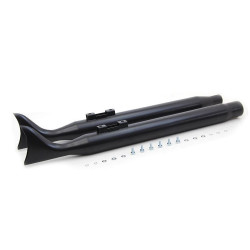 PartzBiz HD VT30-1391 - V-Twin 30-1391 Black Fishtail Slip-On 3" Muffler Set Harley Road Glide M8 17-Up 