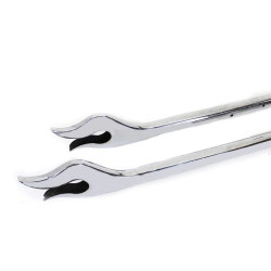 PartzBiz HD VT30-1433 - V-Twin 30-1433 Chrome 31" Flame Exhaust Pipe Extension Slip-On Harley Custom best New Upgrade Tips