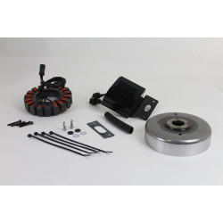 PartzBiz HD VT32-1392 - V-Twin 32-1392 50 Amp Alternator Upgrade Kit 14-16 Harley FLT FLHT Air Cooled