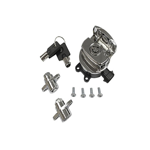 PartzBiz HD: 4401221-V-Twin 32-1444 ด้านข้างบานพับสวิตช์จุดระเบิด & กระเป๋าล็อค Chrome Harley FLHR 14-20 PartzBiz HD: 4401221-V-Twin 32-1444 ด้านข้างบานพับสวิตช์จุดระเบิด & กระเป๋าล็อค Chrome Harley FLHR 14-20