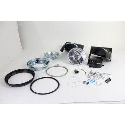 PartzBiz HD VT33-1568 - V-Twin 33-1568 Wyatt Gatling Black 7" H4 Headlight & Cowl Kit Harley FLST 86-17 Best New Lighting Upgrade Kit Softail PartzBiz HD VT33-1568 - V-Twin 33-1568 Wyatt Gatling Black 7" H4 Headlight & Cowl Kit Harley FLST 86-17 Best New Lighting Upgrade Kit Softail