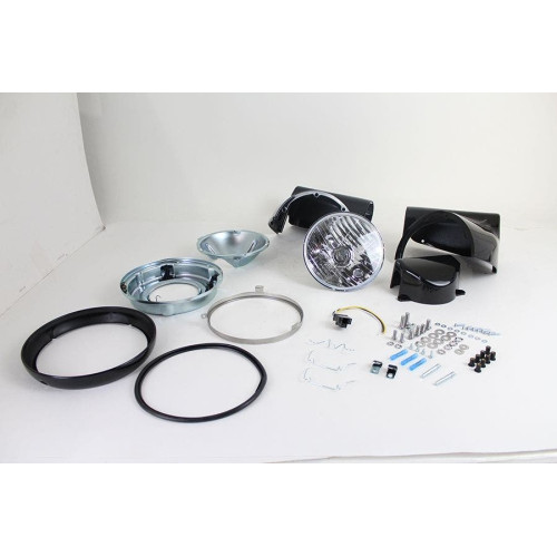 PartzBiz HD: 4401167-V-Twin 33-1568 Wyatt Gatling Black 7" H4 Headlight & Cowl Kit Harley FLST 86-17 Best New Lighting Upgrade Kit Softail PartzBiz HD: 4401167-V-Twin 33-1568 Wyatt Gatling Black 7" H4 Headlight & Cowl Kit Harley FLST 86-17 Best New Lighting Upgrade Kit Softail