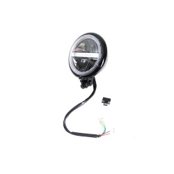 PartzBiz HD VT33-1593 - V-Twin 33-1593 5-3/4" Bates Style LED Headlamp Black Harley & Custom Universal PartzBiz HD VT33-1593 - V-Twin 33-1593 5-3/4" Bates Style LED Headlamp Black Harley & Custom Universal