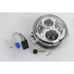 PartzBiz HD VT33-1644 - V-Twin 33-1623 Black 5-1/2" 12V 55W Fish Eye Motorcycle Headlight w/ LED Ring Harley Davidson Light Lamp Hi Low 5.75 Custom Best Upgrade Replacement PartzBiz HD VT33-1644 - V-Twin 33-1623 Black 5-1/2" 12V 55W Fish Eye Motorcycle Headlight w/ LED Ring Harley Davidson Light Lamp Hi Low 5.75 Custom Best Upgrade Replacement