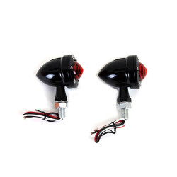 PartzBiz HD VT33-1653 - V-Twin 33-1653 Wyatt Gatling Bullet 12V LED Rear Motorcycle Turn Signals Harley Davidson Softail Bullet Best New Upgrade Replacement PartzBiz HD VT33-1653 - V-Twin 33-1653 Wyatt Gatling Bullet 12V LED Rear Motorcycle Turn Signals Harley Davidson Softail Bullet Best New Upgrade Replacement