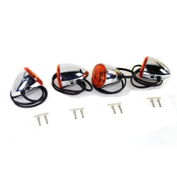 PartzBiz HD VT33-1876 - V-Twin 33-1876 Mini Torpedo LED Turn Signals Amber Lenses Harley Softail 99-16 Turn Signals Harley Davidson Softail Bullet Best New Upgrade Replacement PartzBiz HD VT33-1876 - V-Twin 33-1876 Mini Torpedo LED Turn Signals Amber Lenses Harley Softail 99-16 Turn Signals Harley Davidson Softail Bullet Best New Upgrade Replacement