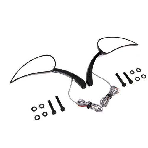 PartzBiz HD: 4401132-V-Twin 34-1245 กระจก Billet Tear Drop พร้อมไฟเลี้ยว Harley เมตริก 65-Up electra street road glide king softail dyna ดีที่สุดสำหรับ chopper bagger แบบคัสตอม ดีที่สุดสำหรับการซื้อ PartzBiz HD: 4401132-V-Twin 34-1245 กระจก Billet Tear Drop พร้อมไฟเลี้ยว Harley เมตริก 65-Up electra street road glide king softail dyna ดีที่สุดสำหรับ chopper bagger แบบคัสตอม ดีที่สุดสำหรับการซื้อ