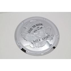 PartzBiz HD VT42-0226 - V-Twin 42-0226 Chrome Eagle Spirit Derby Cover American Pride USA 16-19 Harley Davidson Custom Chopper Bagger touring Replacement Upgrade 