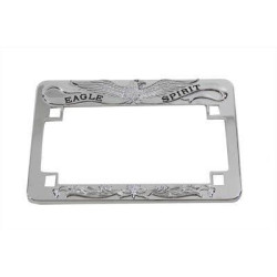 PartzBiz HD VT42-9971 - V-Twin 42-9971 Chrome 4 x 7 Eagle Spirit Motorcycle License Plate Frame Bracket Harley indian Custom Chopper Bike Vintage Bobber Touring Softail PartzBiz HD VT42-9971 - V-Twin 42-9971 Chrome 4 x 7 Eagle Spirit Motorcycle License Plate Frame Bracket Harley indian Custom Chopper Bike Vintage Bobber Touring Softail