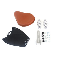 PartzBiz HD VT47-1565 - V-Twin 47-1565 Solo Seat Complete Kit Brown Vinyl Indian Scout 15-Up Vintage Custom Harley Metric buy best new replacement upgrade chopper Bobber classic vintage