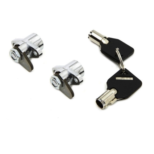 PartzBiz HD: 4401029-V-Twin 49-0729 Chrome Saddlebag Lock & Key Kit 93-13 Harley FLH/T Repl. 53710-93