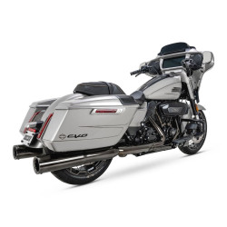PartzBiz HD VH-16468 - Vance & Hines 16468 Dark Chrome Hi-Output Slip On Mufflers for Harley FLH/T M8 17-23