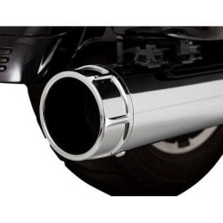 PartzBiz HD VH-16673 - Vance & Hines 16673 Chrome Torquer 450 Slip-On Mufflers 4.5" Harley FLH/T 95-16 1801-1458 18011458 electra road street glide PERFORMANCE UPGRADE BEST FOR DAVIDSON