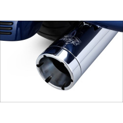 PartzBiz HD VH-16780 - Vance & Hines 16780 Chrome Monster Rounds Slip Ons Mufflers Harley 17-Up Milwaukee M8 16780